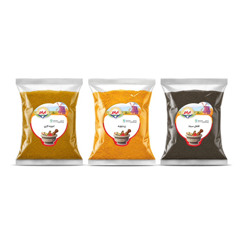 پودر فلفل و زردچوبه و ادویه کاری - 210 گرم